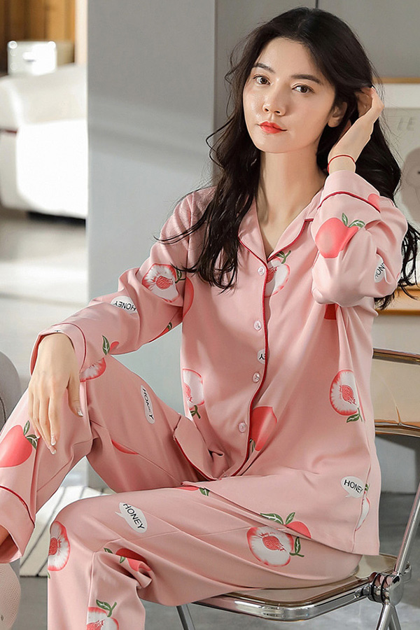21NOV046 수입보세 핑크 홈웨어 잠옷세트 여성 파자마세트w-girlz